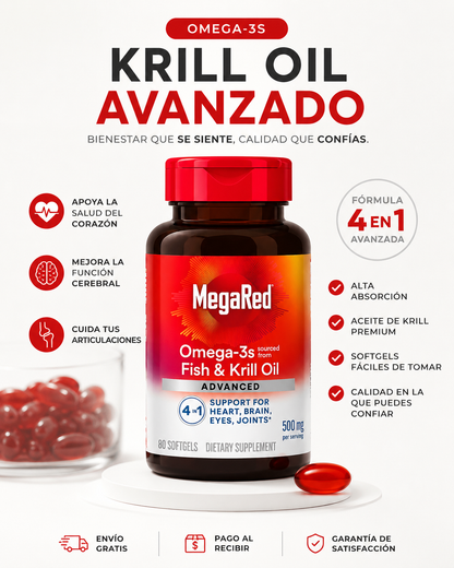 🧠❤️ Omega-3 Premium con Krill Oil – Apoyo Diario para Mente, Corazón y Energía