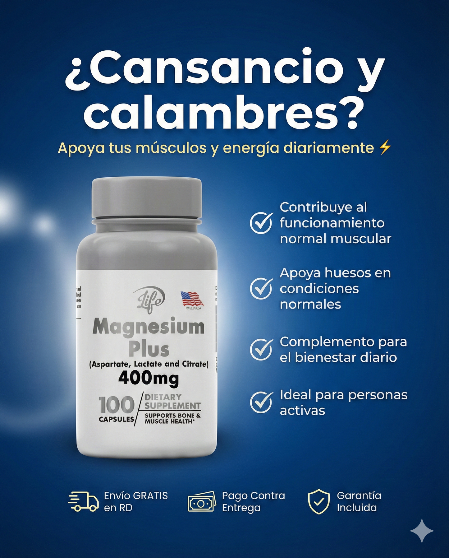 ⚡ Magnesium Plus 4 en 1 - ENERGÍA, Huesos FUERTES y Recuperación MUSCULAR