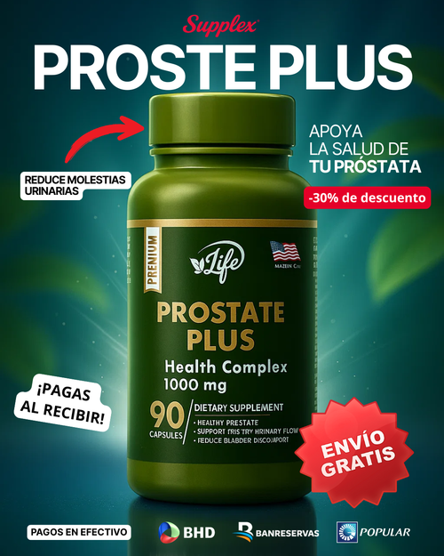 Proste Plus - Salud Prostática Natural | Bienestar Masculino | 90 Cápsulas