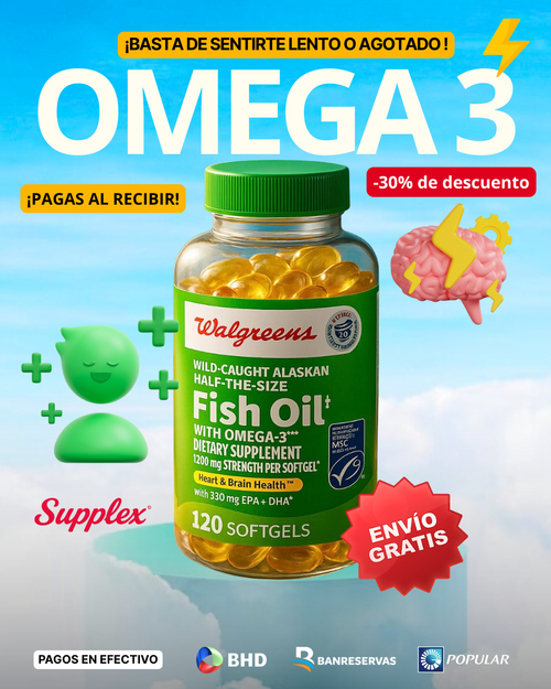 🫀 ¡Protege tu corazón, mente y cuerpo con Omega 3 de alta potencia!