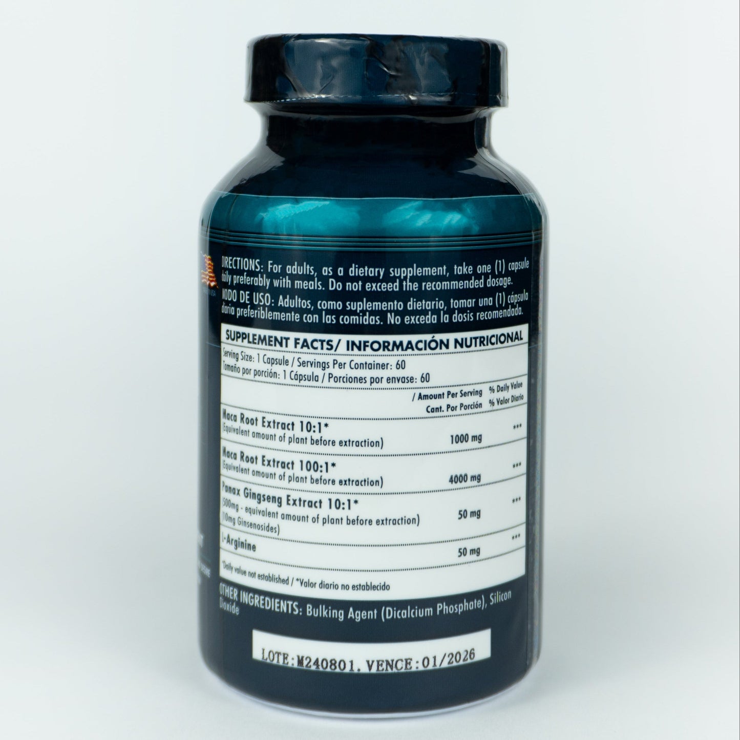 Maca Peruana 5000mg - Aumenta Energía, Enfoque y Rendimiento Físico | 60 Cápsulas