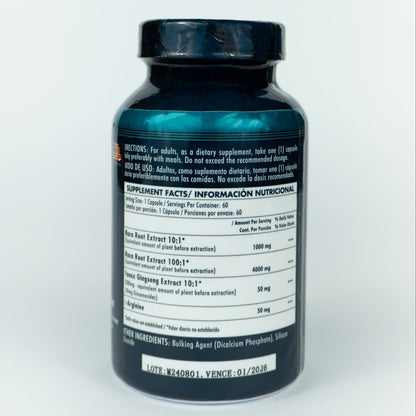 Maca Peruana 5000mg - Aumenta Energía, Enfoque y Rendimiento Físico | 60 Cápsulas